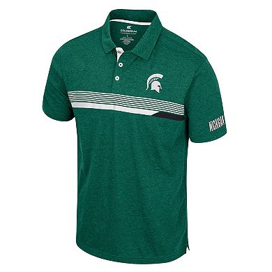 Men's Colosseum Green Michigan State Spartans No Problemo Polo
