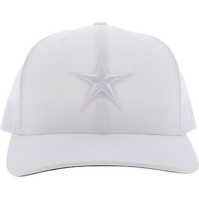Men's HOOey White Dallas Cowboys Star Trucker Snapback Hat