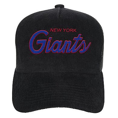 Youth Mitchell & Ness Black New York Giants Times Up Precurved Trucker Adjustable Hat