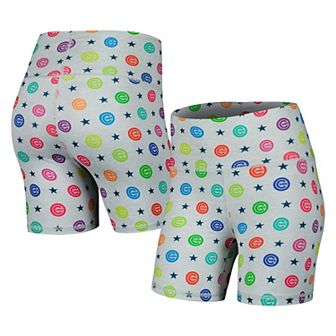 Women's Gray Chicago Cubs TLC Rainbow Shorts