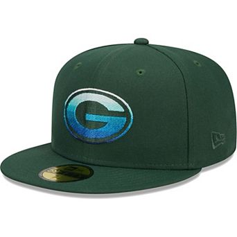 Men's New Era Green Green Bay Packers Gradient 59FIFTY Fitted Hat