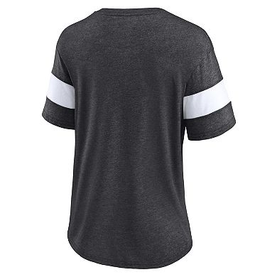 Women's Fanatics Branded Charcoal Tampa Bay Buccaneers Plus Size Logo V-Neck T-Shirt