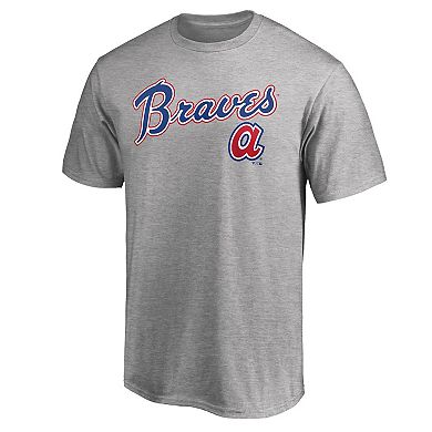 Men's Fanatics Branded Heathered Gray Atlanta Braves Cooperstown Wahconah T-Shirt
