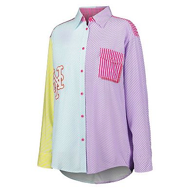 Women's Blue/Purple New York Mets Button-Up Shirt
