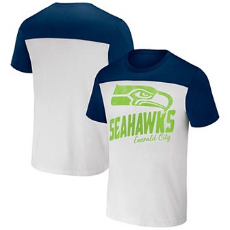 Men's NFL x Darius Rucker Collection by Fanatics Cream Seattle Seahawks Colorblocked T-Shirt