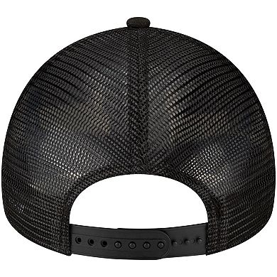 Men's New Era Black Cincinnati Bengals A-Frame Trucker 9FORTY Adjustable Hat