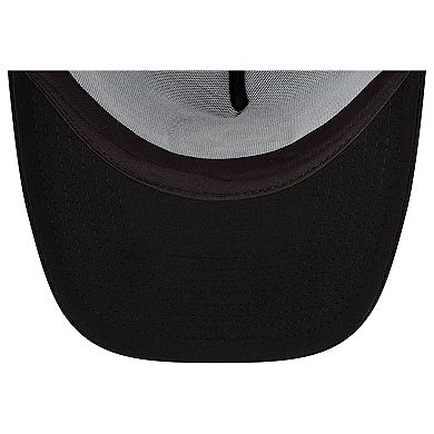 Men's New Era Black Cincinnati Bengals A-Frame Trucker 9FORTY Adjustable Hat