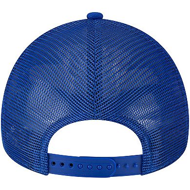 Men's New Era Royal Buffalo Bills Throwback Logo A-Frame Trucker 9FORTY Adjustable Hat