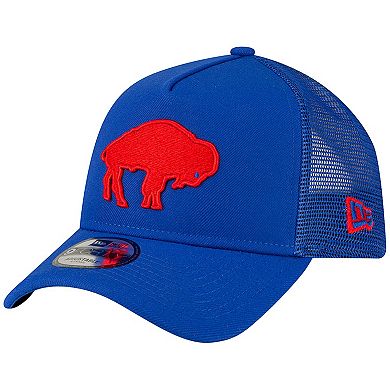 Men's New Era Royal Buffalo Bills Throwback Logo A-Frame Trucker 9FORTY ...