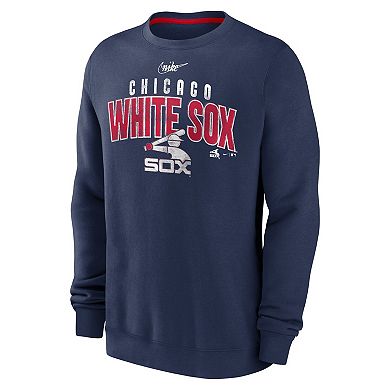 Men's Nike  Navy Chicago White Sox Cooperstown Collection Team Shout Out Pullover Sweatshirt