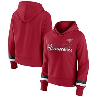 Women's Fanatics Branded Red Tampa Bay Buccaneers Over Under Pullover Hoodie