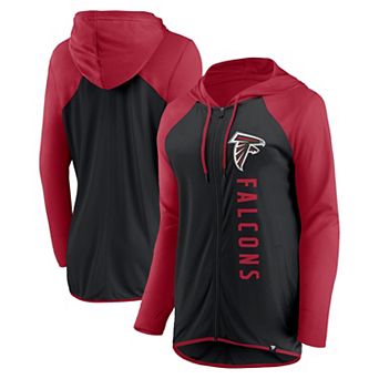 Women's Fanatics Branded Black/Red Atlanta Falcons Forever Fan Full-Zip Hoodie