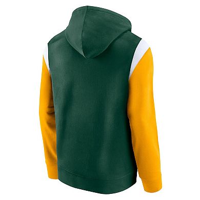 Men's Fanatics Branded Green Green Bay Packers Trench Battle Pullover Hoodie