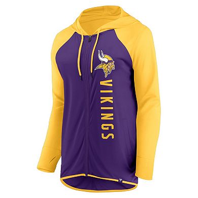 Women's Fanatics Branded Purple/Gold Minnesota Vikings Forever Fan Full-Zip Hoodie