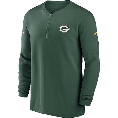 Men's Nike  Green Green Bay Packers 2023 Sideline Performance Long Sleeve Quarter-Zip Top