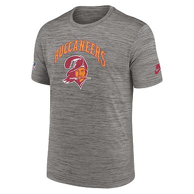 Men's Nike Heather Charcoal Tampa Bay Buccaneers Throwback Sideline Performance T-Shirt