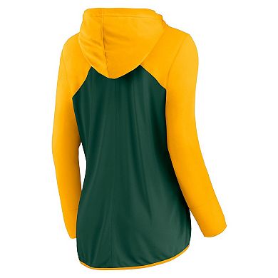 Women's Fanatics Branded Green/Gold Green Bay Packers Forever Fan Full-Zip Hoodie