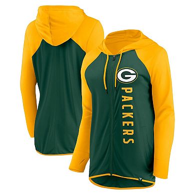 Women's Fanatics Branded Green/Gold Green Bay Packers Forever Fan Full-Zip Hoodie