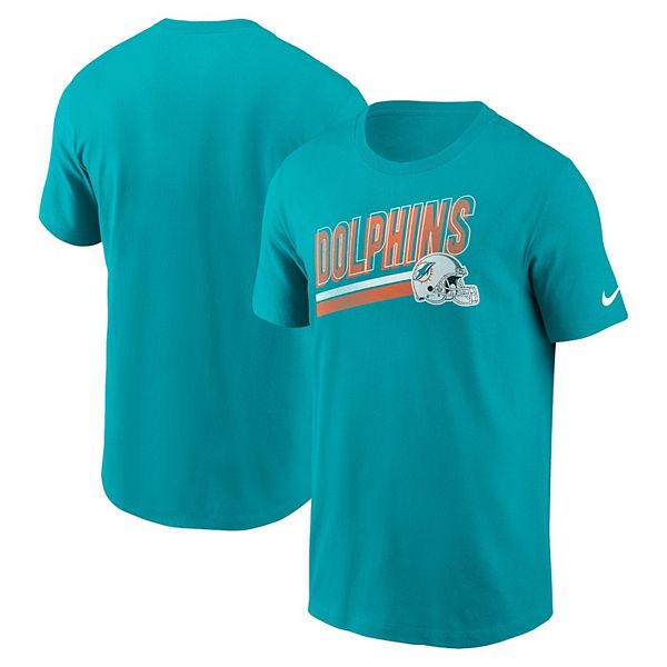 Men's Nike Aqua Miami Dolphins Essential Blitz Lockup T-Shirt