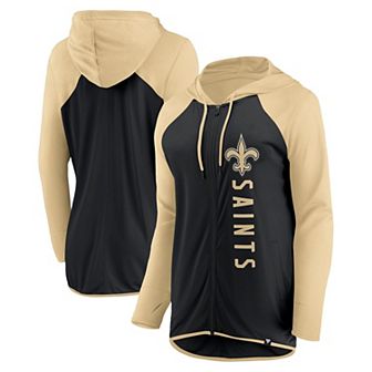 Women's Fanatics Branded Black/Gold New Orleans Saints Forever Fan Full-Zip Hoodie