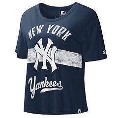 Women's New Era White York Yankees Plus Size 2-Hit Front Knot T-Shirt