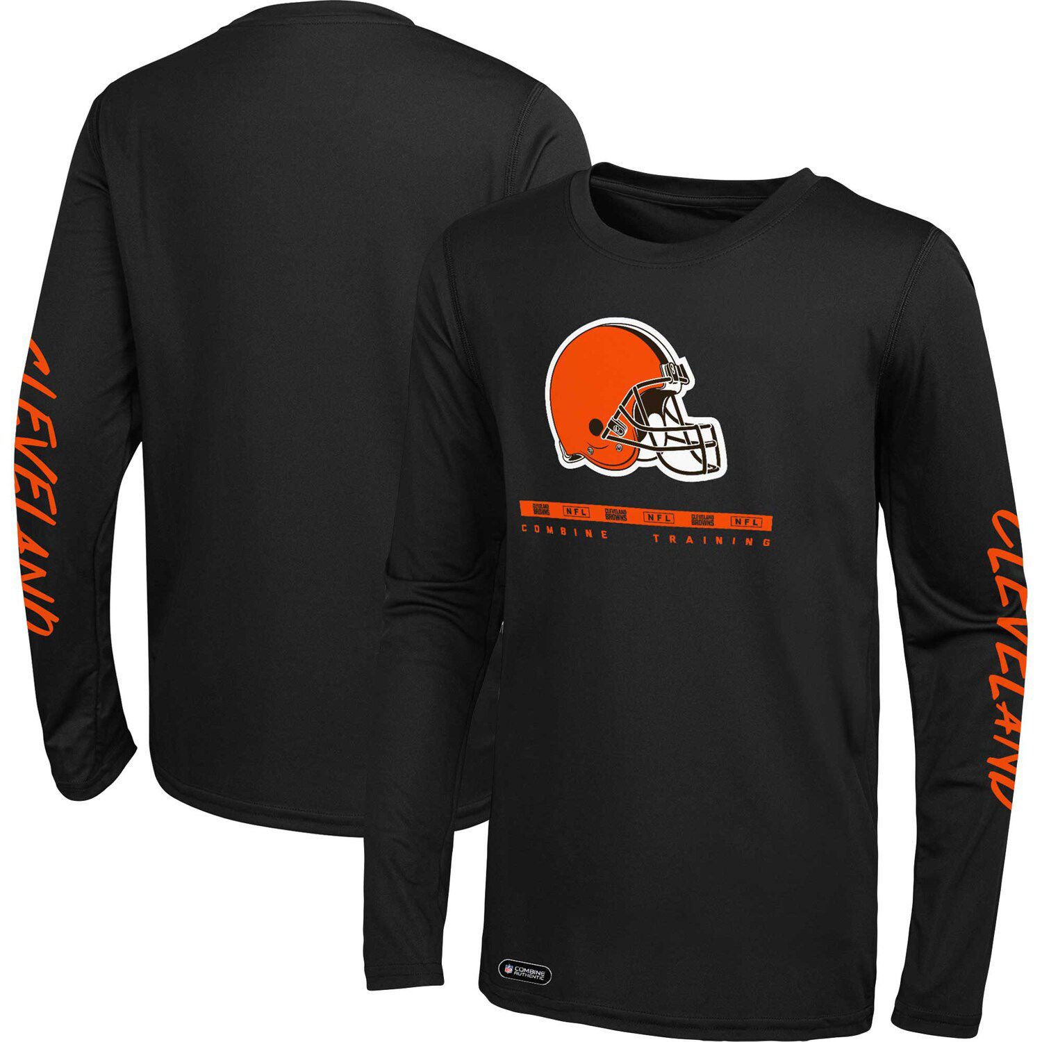 Nike / Men's Cleveland Browns Dri-FIT Brown Long Sleeve Raglan