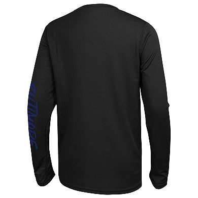 Men's Black Baltimore Ravens Agility Long Sleeve T-Shirt