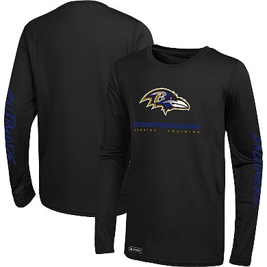 Men's Black Baltimore Ravens Agility Long Sleeve T-Shirt