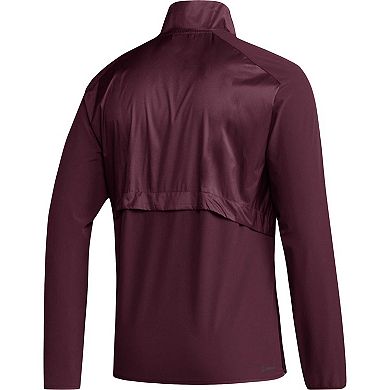 Men's adidas Maroon Arizona State Sun Devils Sideline AEROREADY Raglan Sleeve Quarter-Zip Jacket