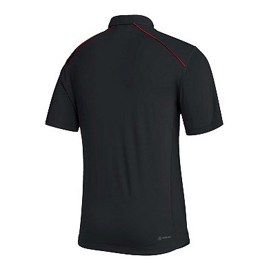 Men's adidas Black Nebraska Huskers Coaches AEROREADY Polo