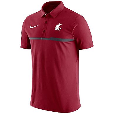 Men's Nike Crimson Washington State Cougars Coaches Performance Polo