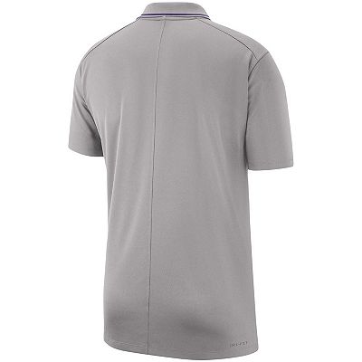 Men s Nike Gray LSU Tigers 2023 Coaches Performance Polo
