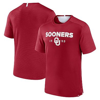 Men's Fanatics Branded  Crimson Oklahoma Sooners Defender Rush T-Shirt