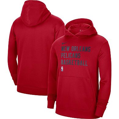 Unisex Nike Red New Orleans Pelicans 2023/24 Performance Spotlight On-Court Practice Pullover Hoodie