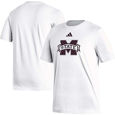 Men's adidas White Mississippi State Bulldogs Logo Fresh T-Shirt