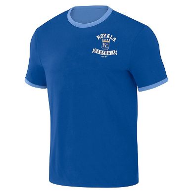 Men's Darius Rucker Collection by Fanatics Royal/Light Blue Kansas City Royals Two-Way Ringer Reversible T-Shirt