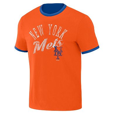 Men's Darius Rucker Collection by Fanatics Royal/Orange New York Mets Two-Way Ringer Reversible T-Shirt