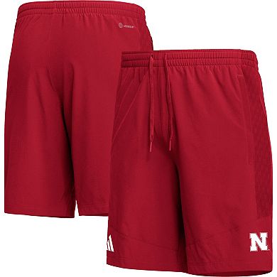 Men's adidas Scarlet Nebraska Huskers AEROREADY Shorts