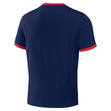 Men's Darius Rucker Collection by Fanatics Navy/Red Cleveland Guardians Two-Way Ringer Reversible T-Shirt