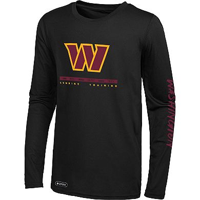 Men's Black Washington Commanders Agility Long Sleeve T-Shirt