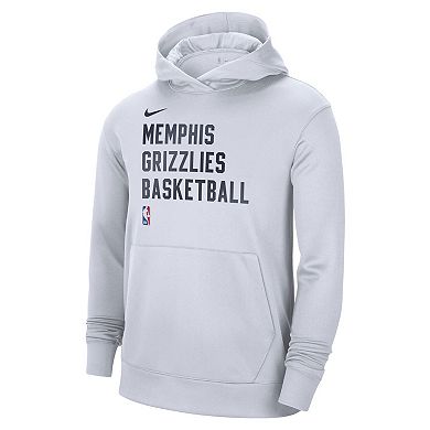 Unisex Nike White Memphis Grizzlies 2023/24 Performance Spotlight On-Court Practice Pullover Hoodie