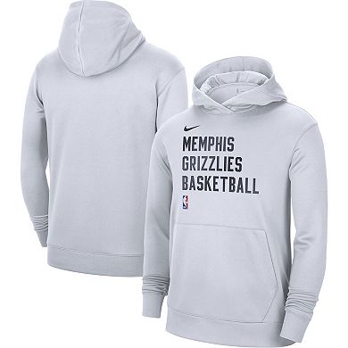 Unisex Nike White Memphis Grizzlies 2023/24 Performance Spotlight On-Court Practice Pullover Hoodie