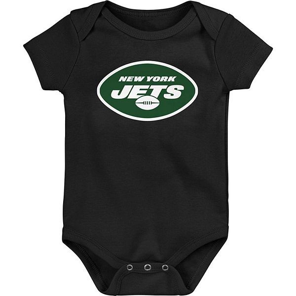 Newborn Black New York Jets Team Logo Bodysuit