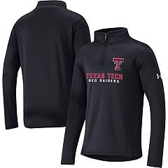 Men's Under Armour Gray Texas Tech Red Raiders Survivor Fleece Hoodie  Quarter-Zip Jacket