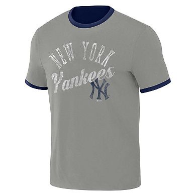 Men's Darius Rucker Collection by Fanatics Navy/Gray New York Yankees Two-Way Ringer Reversible T-Shirt