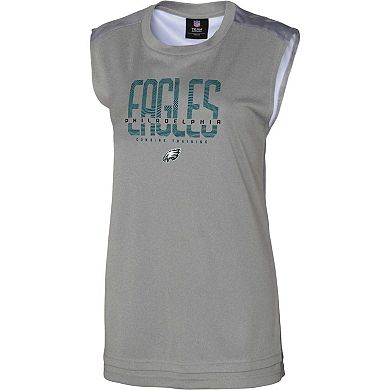 Women's Gray Philadelphia Eagles No Sweat Tank Top