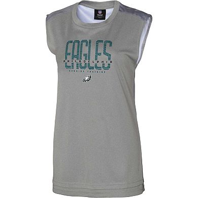 Women's Gray Philadelphia Eagles No Sweat Tank Top