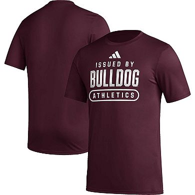 Men's adidas Maroon Mississippi State Bulldogs Sideline AEROREADY Pregame T-Shirt