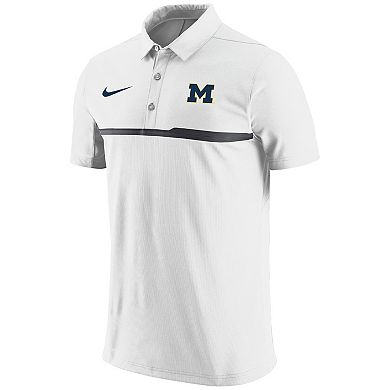 Men's Nike White Michigan Wolverines Coaches Performance Polo
