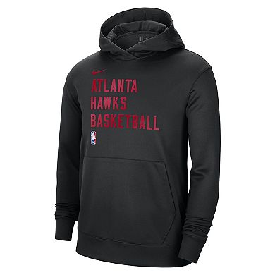 Unisex Nike Black Atlanta Hawks 2023/24 Performance Spotlight On-Court Practice Pullover Hoodie